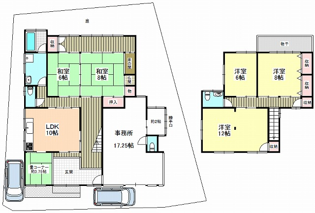 京福 鳴滝駅 徒歩9分
構造:木造
土地面積:238.89平米 ( 72.26坪 ) 建物面積:211.46平米 ( 63.96坪 )