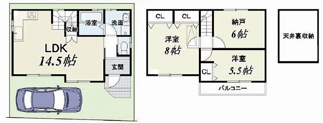 JR 太秦駅 徒歩13分
構造:木造
土地面積:66.29平米 ( 20.05坪 ) 建物面積:78.21平米 ( 23.65坪 )