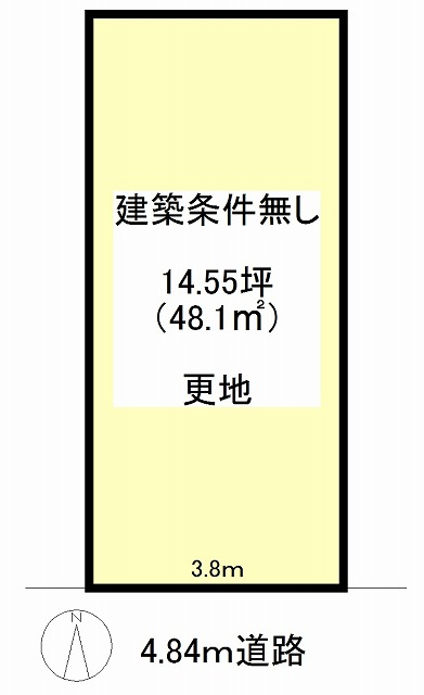 JR 嵯峨嵐山駅 徒歩9分
土地面積:48.1平米 ( 14.55坪 )