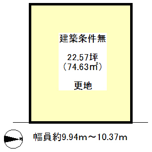JR 花園駅 徒歩11分
土地面積:74.63平米 ( 22.57坪 )
