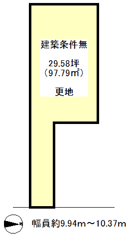 JR 花園駅 徒歩11分
土地面積:97.79平米 ( 29.58坪 )