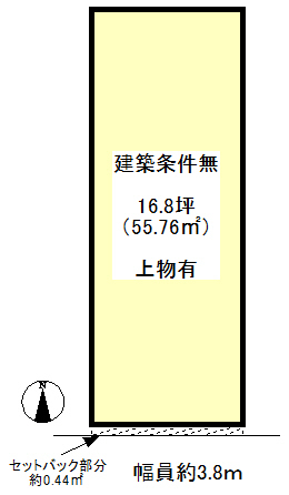 京福 帷子ノ辻駅 徒歩8分
土地面積:55.76平米 ( 16.86坪 )