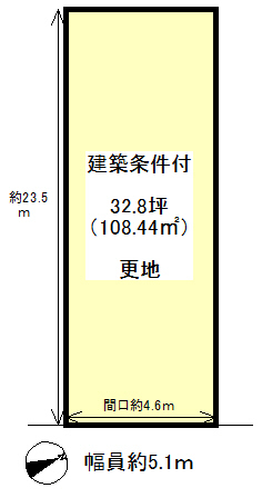 地下鉄 太秦天神川駅 徒歩20分
土地面積:108.44平米 ( 32.8坪 )
