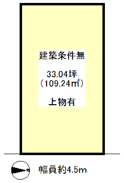 JR 太秦駅 徒歩16分
土地面積:109.24平米 ( 33.04坪 )