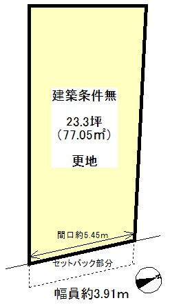 �i�q�@���`�w�@�k��18���@
�y�n�ʐ�:77.05���� ( 23.3�� )�@